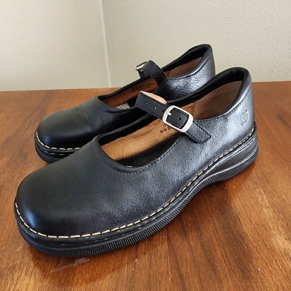 Børn WlB3384 Mary Jane Comfort Shoes Black Leather Buckle Women's 11 EU43 M/W